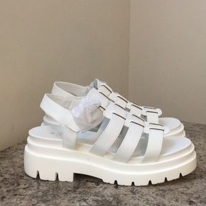 White Call It Spring Chunky Sandals